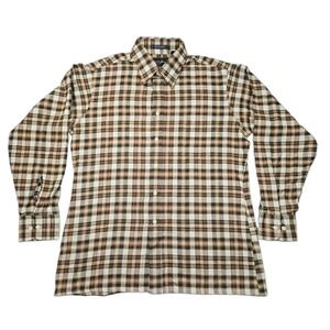 Vintage Hampshire House Winterweights Plaid Flannel Shirt Men's Large Cotton
